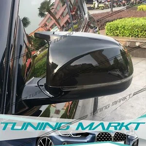 2x Schwarz Spiegelkappen Außenspiegel für BMW X3 G01 G08 X5 G05 X4 G02 X6 G06 - Afbeelding 1 van 12