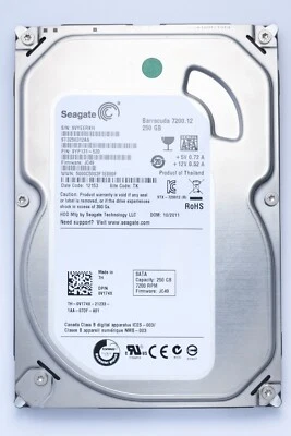 Seagate Barracuda 250GB SATA Desktop Hard Drive Model ST3250312AS P/N 9YP131-520 - Image 1 of 2