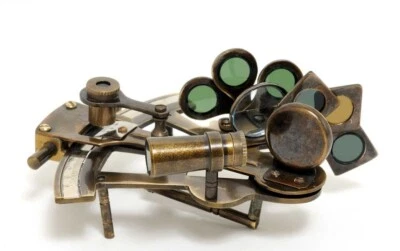 Mesa Náutica Coleccionable Regalo 5 Pulgadas Kelvin & Hughes Latón Sextante Foto 1 de 4