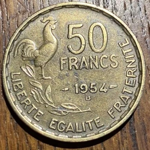 TRES BELLE PIECE DE 50 FRANCS GUIRAUD 1954 B (1138) RECHERCHÉE - Imagen 1 de 2