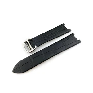 Cinturino in vera pelle nero 20 mm adatto per orologio CARTIER Pasha fibbia chiusura - Foto 1 di 6