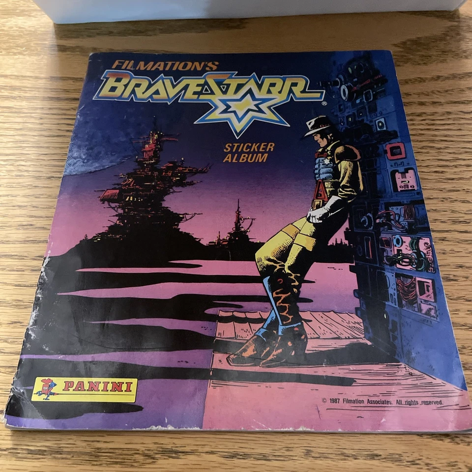 Álbum de pegatinas Filmations Bravestarr vintage Panini coleccionable 1987 muy raro Foto 1 de 4