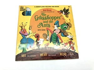 THE GRASSOPPER AND THE ANT Disneyland Record & 24-Page Book Color Illustrations - Picture 1 of 7