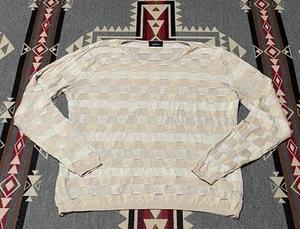 Akris Jacquard Silk Sweater Womens Sz 10 Trapezoid Pattern T23 - Picture 1 of 7
