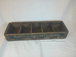 Vintage National Biscuit Company Fig Newton Wooden Box (21.5 in x 6.5 in) - Picture 1 of 7