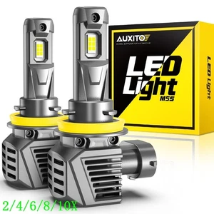 H11 H8 H9 LED Headlight High Low Beam Bulb Super Bright 6500K White 8000LM 2/4X - Picture 1 of 22