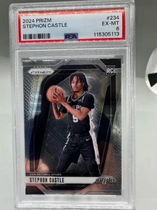 2024 PANINI PRIZM #234 STEPHON CASTLE ROOKIE RC PSA 6 ROY - Picture 1 of 2