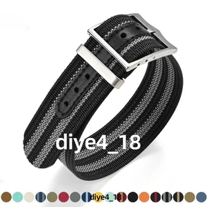 Universal Wristband 20mm 22mm Watch Bracelet Nylon Watch Band Strap Men - Picture 1 of 28