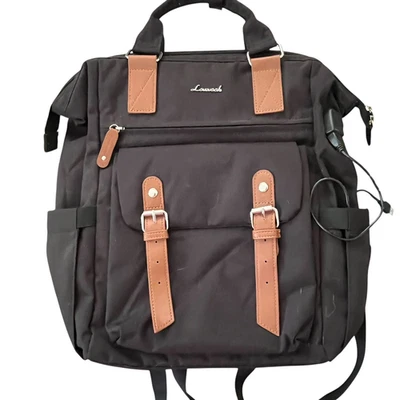 LOVEVOOK Laptop XLarge Mochila 18" Puerto USB Impermeable Bolsa de Viaje Negra Trabajo Foto 1 de 4