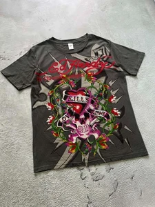 Vintage Ed Hardy by Christian Audigier Tee Shirt Made in USA Size: L - Picture 1 of 8