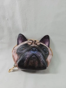 Portamonete Bulldog francese francese marsupio cambio monete 5"x3,5" cane carino! - Foto 1 di 3
