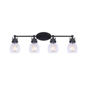 Canarm Carson 4 Light Vanity, Black - IVL705A04BK - Picture 1 of 1