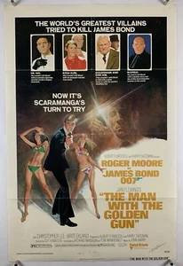 Póster de la película MAN WITH THE GOLDEN GUN (Muy bueno+) Una hoja 1974 James Bond 007 - Imagen 1 de 17