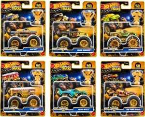 Hot Wheels Monster Trucks Trophy Champions Set Of 6 Bone Shaker Tiger Shark ETC. - Picture 1 of 1