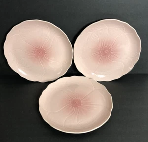 3 Mikasa Larry Laslo Spring HIBISCUS 11 1/4" Dinner Plates Pink Vintage 1980s - Picture 1 of 5