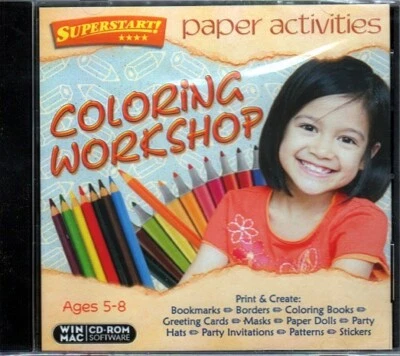 Paper Activities: Coloring Workshop (Ages 5-8) (CD, 2008) for Win/Mac -NEW in JC - Image 1 of 2