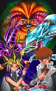 Anime Yugi Moto Seto Kaiba Yu-Gi-Oh | Impresión de póster de arte de pared HD | 12" X 18" - Imagen 1 de 2