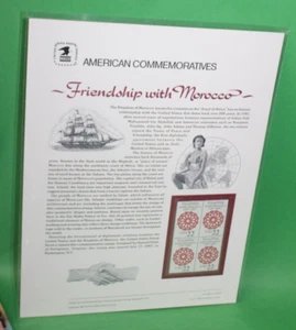 American Commemoratives Friendship With Morocco USPS Stamps 288 July 17, 1987 - Picture 1 of 5
