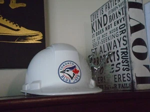 White Toronto Blue Jay Logo Graphic Baseball MLB Construction Hard Hat - Picture 1 of 1