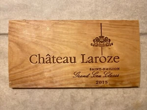 1 Rare Wine Wood Panel Château Laroze France Vintage CRATE BOX SIDE 9/24 546 - Picture 1 of 2