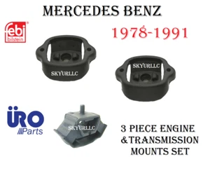 Engine Motor Mounts With Transmission Mount Set For Mercedes W116 W123 W126 - Picture 1 of 6