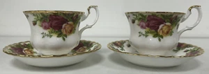 Tazza da tè e piattino Royal Albert Old Country Roses X2 floreale da collezione - Foto 1 di 21