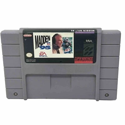 Madden 95 — подлинная футбольная видеоигра Super Nintendo SNES — проверенная рабочая - Изображение 1 из 4