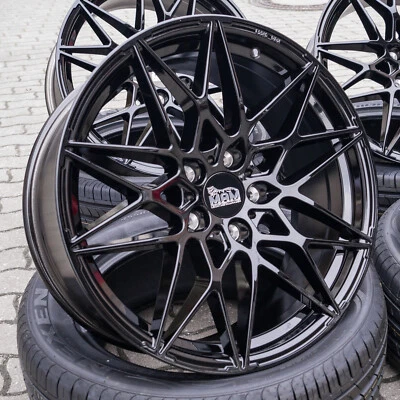 19 Zoll Alufelgen B2 für BMW 3er F30 F31 4er F32 F33 F36 ET35 ABE Schwarz 5x120 - Bild 1 von 4