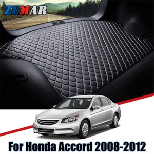 Alfombra de cuero maletero trasero de carga revestimiento de piso alfombra para Honda Accord 2008-2012 - Imagen 1 de 13