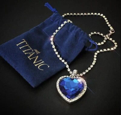 Herz Halskette des Ozeans Kette,Titanic beutel Kristall Collier Strass. - Bild 1 von 2