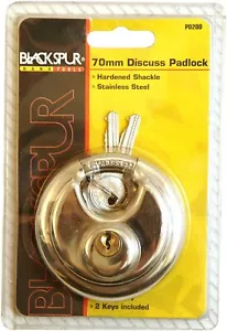 Nuovo lucchetto rotondo disco acciaio inox - con 2 tasti (70 mm) resistente - Foto 1 di 3