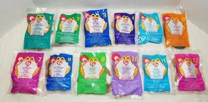 McDonald's 1999 Ty Teenie Beanie Babies Complete Set of 12 + Bonus #11 Nook - Picture 1 of 12