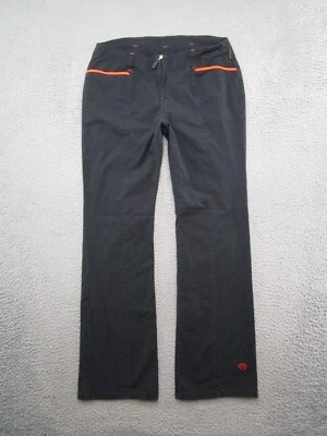 Pantalones bordados negros naranja con cremallera para moto Harley Davidson para mujer talla 12 Foto 1 de 4