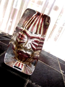 Renate Stock-Paulsson Sea Kosta Glass Sculpture Mask from the Moai series 1990 - Picture 1 of 8