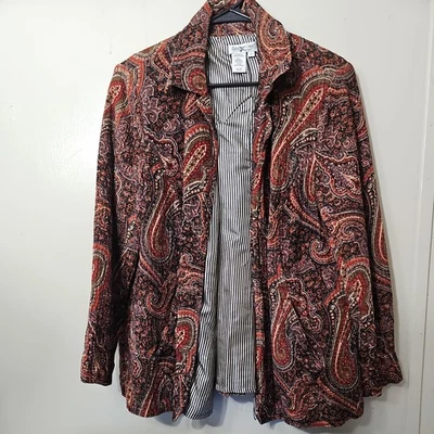 Coldwater Creek Chaqueta Blazer Estilo Tapiz Multicolor Talla 1x.  Foto 1 de 4