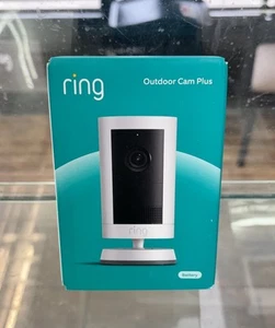 Ring Outdoor Cam Plus | Battery | 2K Video + Ring Vision | White | New In Box - Picture 1 of 5