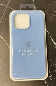 Apple iPhone 15 Pro Max Silicone Case Blue - New Sealed - Picture 1 of 1