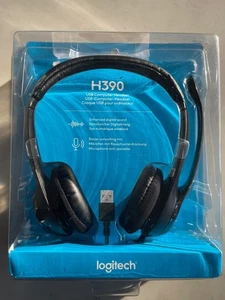 100% GENUINE LOGITECH H390 USB HEADSET QUALITY DIGITAL SOUND UNUSED AND BOXED! - Picture 1 of 5