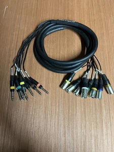 8 Way XLR Male To Jack Stereo Cable Loom Patch Lead 2.4m - Picture 1 of 5