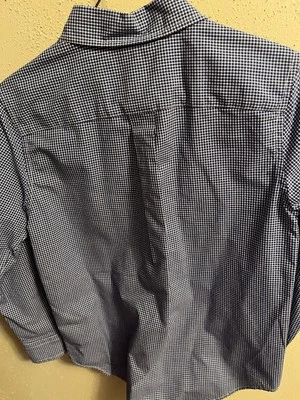 Camisa de vestir Ralph Lauren azul a cuadros para niños grande 14-16 manga larga con botones Foto 1 de 2