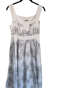 Elise Ryan Black and White Floral Sleeveless Vintage Dress UK 8 - Picture 1 of 5