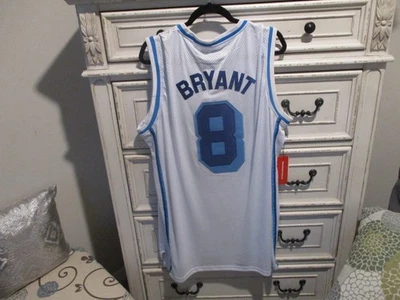KOBE BRYANT JERSEY #8  Headgear Classics co. WHITE with BLUE brand new with TAGS - Image 1 of 3