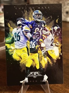 LEVEON BELL 2015 Topps Fire Fired Up #FIULB Steelers - Bild 1 von 2