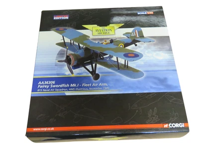 Corgi AA36306 Fairey Swordfish MK.I Fleet Air Arm, 815 Air SQN, HMS Illustrious - Image 1 of 4