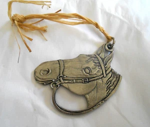 Equestrian Novelty Cast Metal Horse Head with Loop ( lots of detailing) - Picture 1 of 3