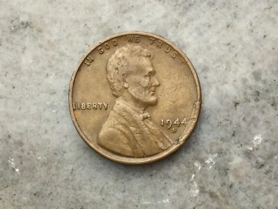 1944 S Lincoln Wheat Penny #2383 **ERROR**, Captain Abe, Rolled Rim *Beautiful* - Image 1 of 4