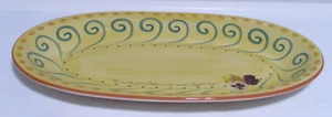 Pfaltzgraff Villa Della Luna Stoneware 17" Risotto Platter with Flowers - Picture 1 of 6