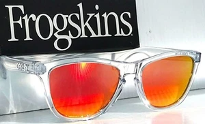 NEW Oakley FROGSKINS Clear Crystal POLARIZED Galaxy Ruby Lens Sunglass 9013 - Picture 1 of 11