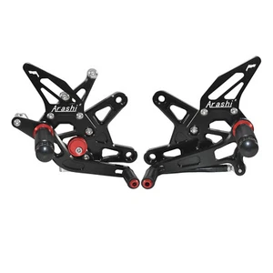 Nero pedane arretrate regolabili rearset per KAWASAKI Ninja ZX6R ZX636 2024-2025 - Picture 1 of 8