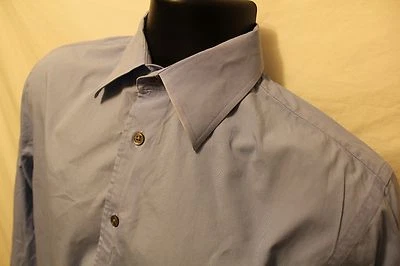 Camisa de vestir para hombre Express elástica azul claro L/S 14 14 1/2 mezcla de algodón Foto 1 de 3
